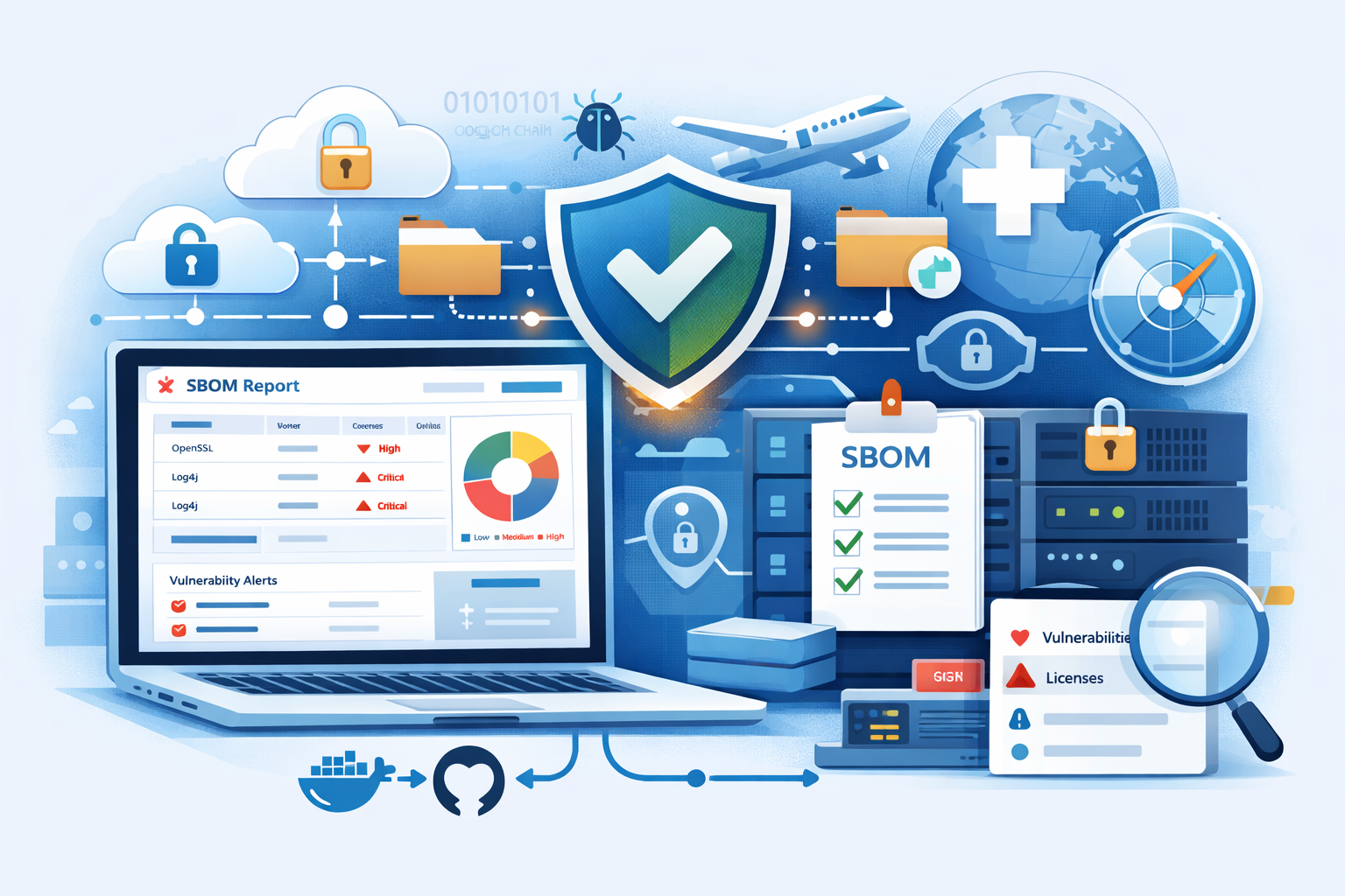 Software supply chain visibility and SBOM analysis