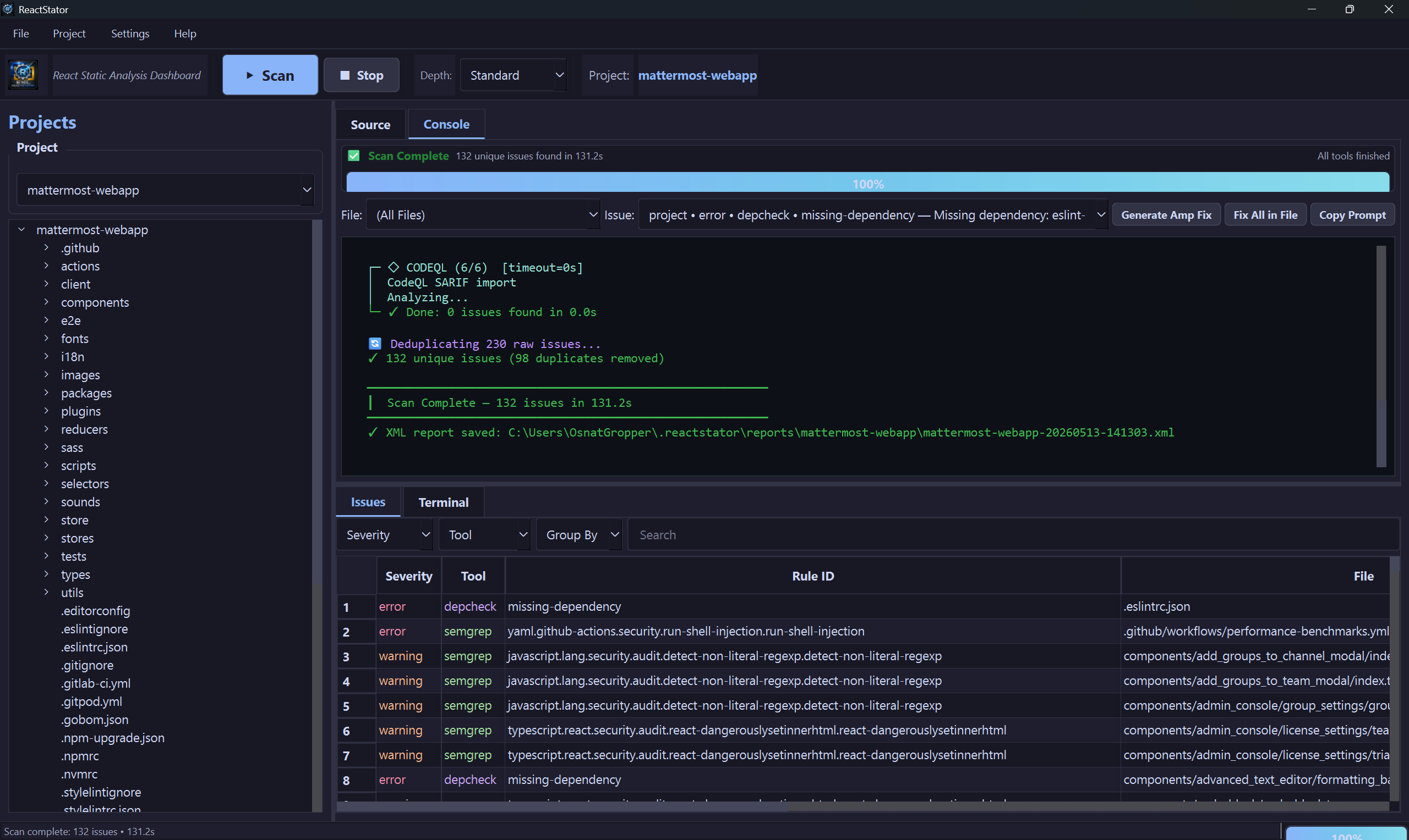 ReactStator prioritized issues list