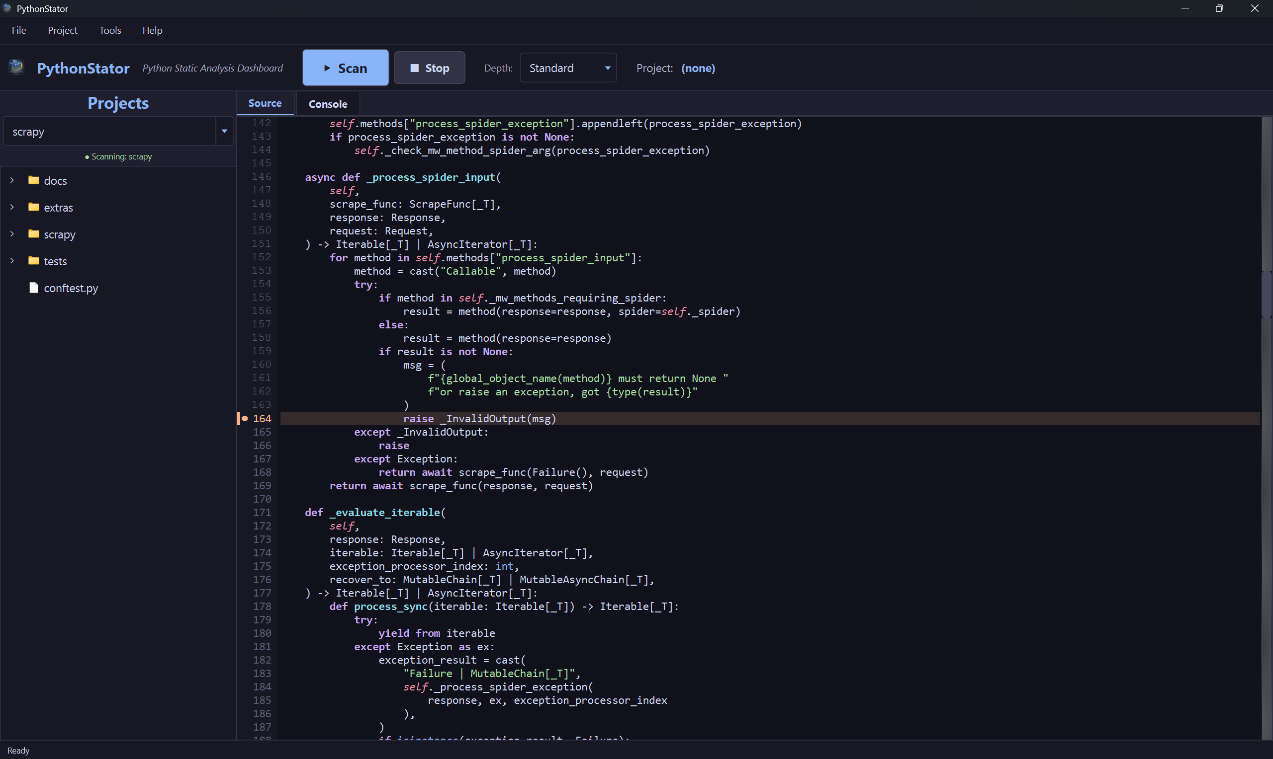 PythonStator source viewer
